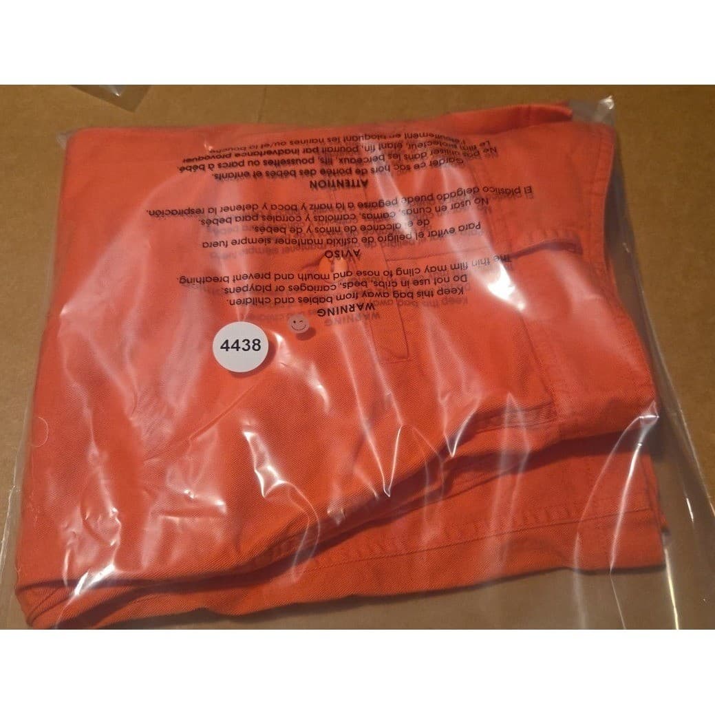 Fundamental Things Orange Cotton Pleated Front Knee Length Skirt Woman's Size 10 - Thumbnail 8