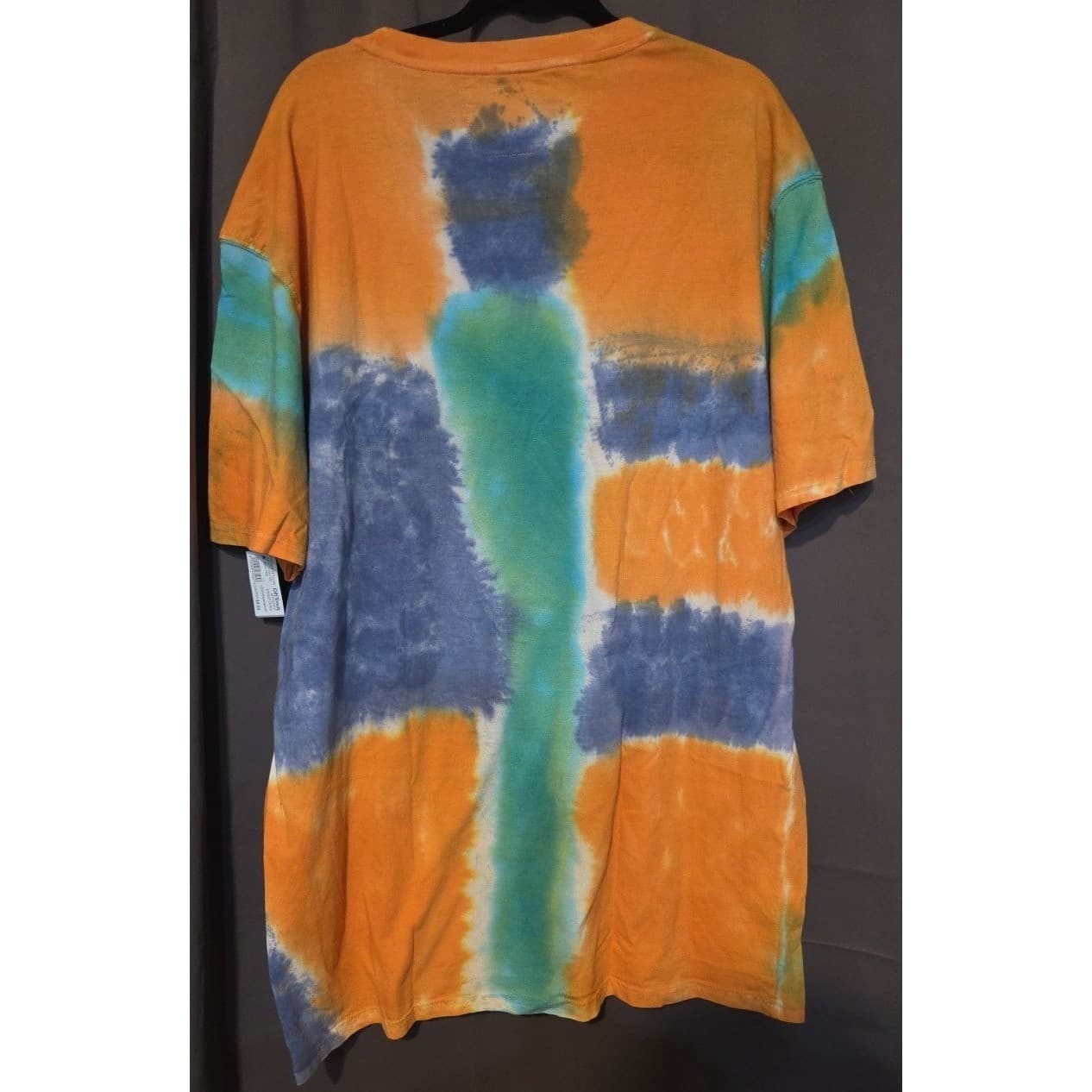 Sacred Crown Hustle Graphic Tie Dye T-Shirt, Men's XXL Top, Rust Orange Blue NWT - Thumbnail 4