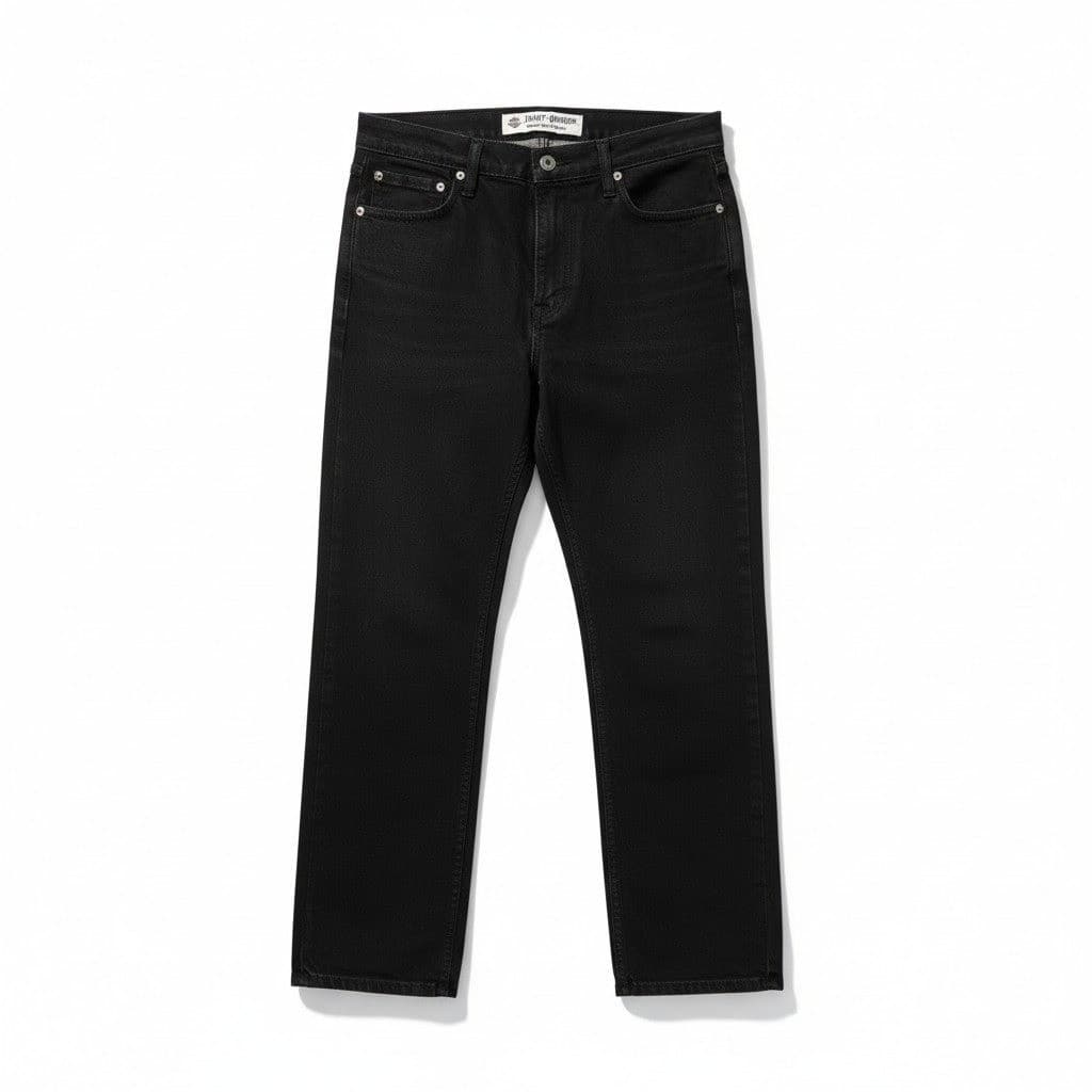 Harley-Davidson Straight Leg Black Denim Jeans, Woman's Size 8 99015-05VW