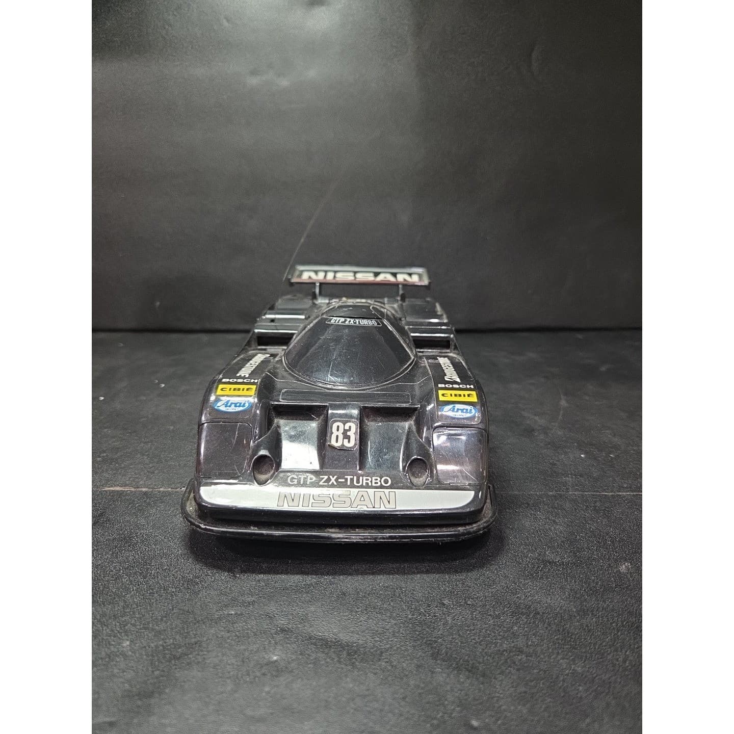 Nikko Nissan GTP ZX-Turbo #83 RC Racing Car Black 1/20 Scale Toy, Untested - Thumbnail 2