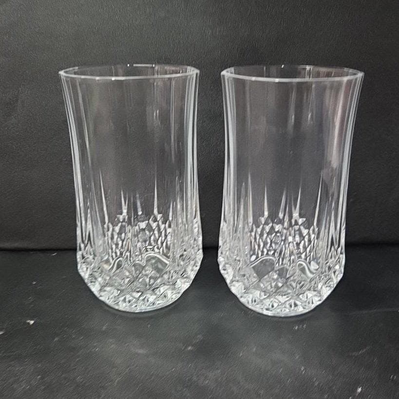 Cristal D'Arques Durand Longchamp Tumbler, Set Of 2, Vintage Water Glasses - Thumbnail 2