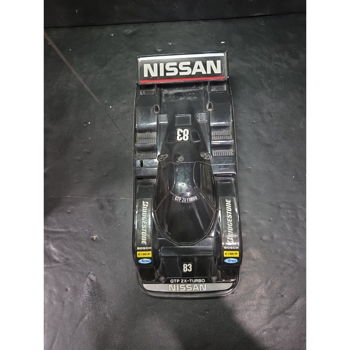 Nikko Nissan GTP ZX-Turbo #83 RC Racing Car Black 1/20 Scale Toy, Untested - Thumbnail 5