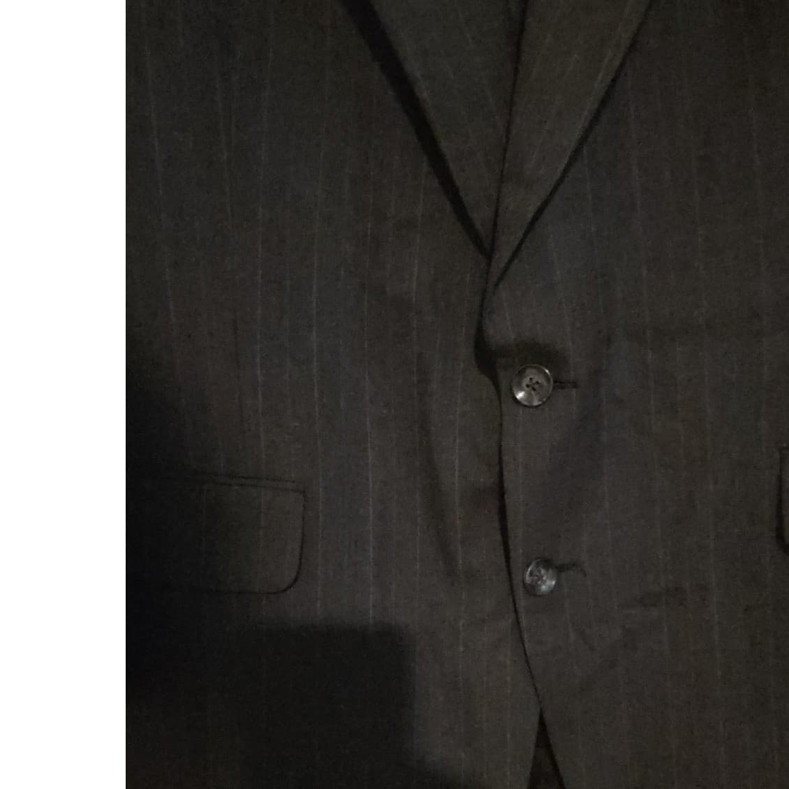 Kingsridge Imperial Pinstripe Blazer, Charcoal Grey Suit Jacket USA, Men's 44R - Thumbnail 7