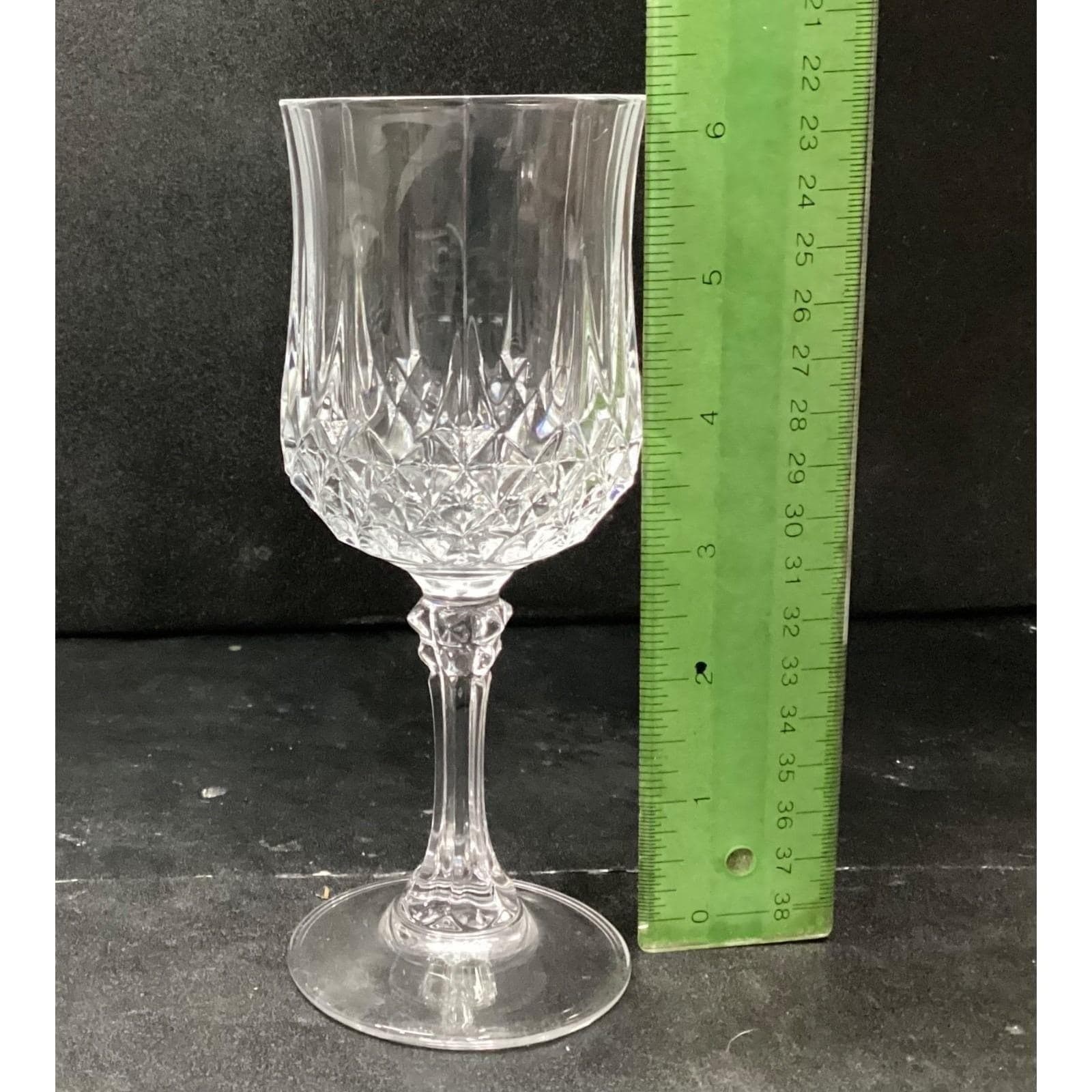 Cristal d'Arques Durand Longchamp Wine Glasses, Set of 2, Vintage Stemware - Thumbnail 10
