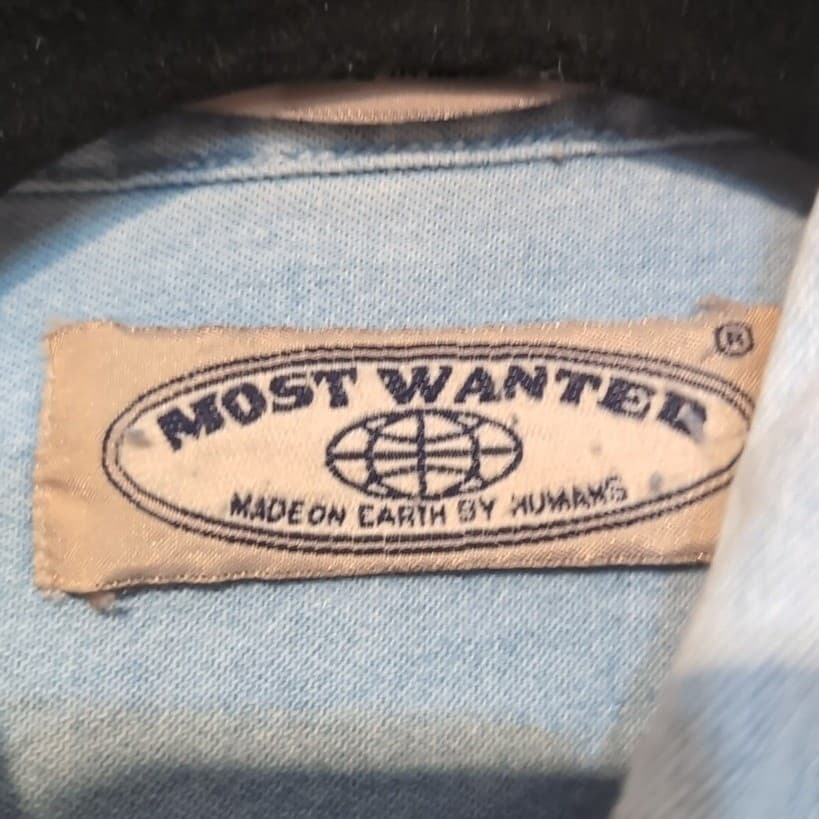 Most Wanted Gita Embroidered Denim Button Down Shirt, Light Wash Blue, Women's M - Thumbnail 5