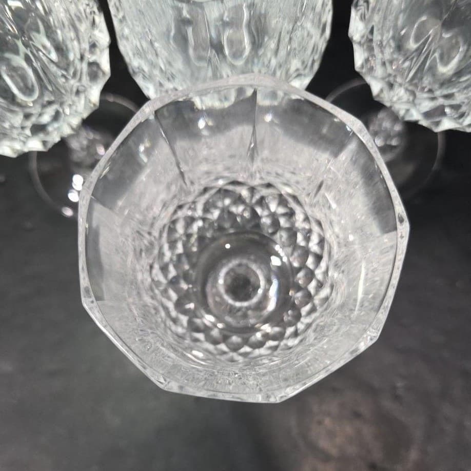 Cristal D'Arques Longchamp Water Goblets, Set of 4, Vintage Wine Glasses - Thumbnail 7