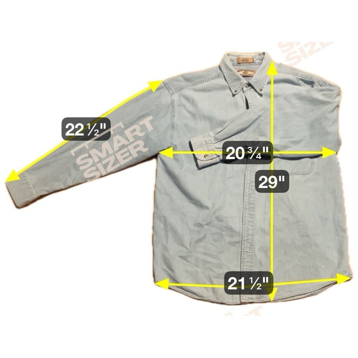 Most Wanted Gita Embroidered Denim Button Down Shirt, Light Wash Blue, Women's M - Thumbnail 2