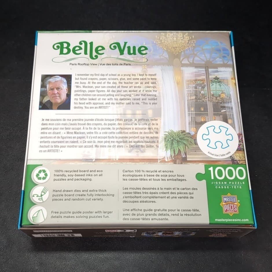 MasterPieces Belle Vue Paris Rooftop View 1000 Piece Jigsaw Puzzle David Maclean - Thumbnail 7