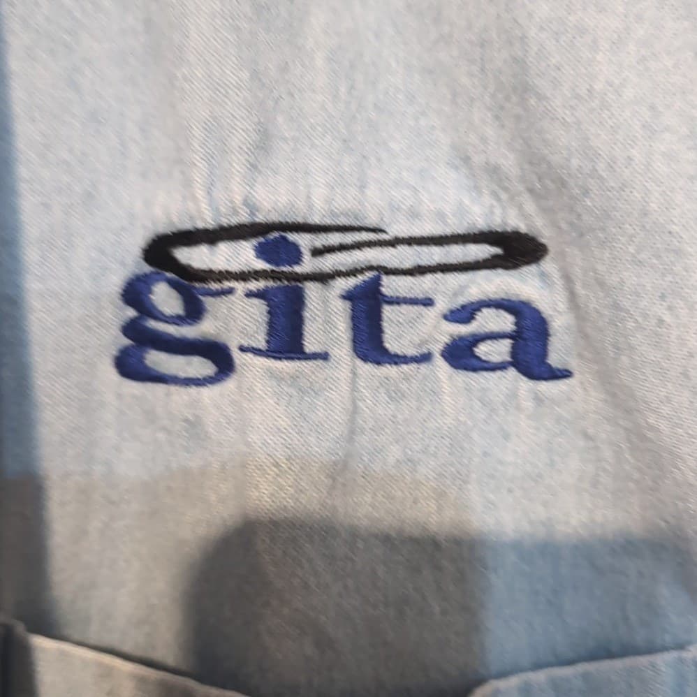 Most Wanted Gita Embroidered Denim Button Down Shirt, Light Wash Blue, Women's M - Thumbnail 6