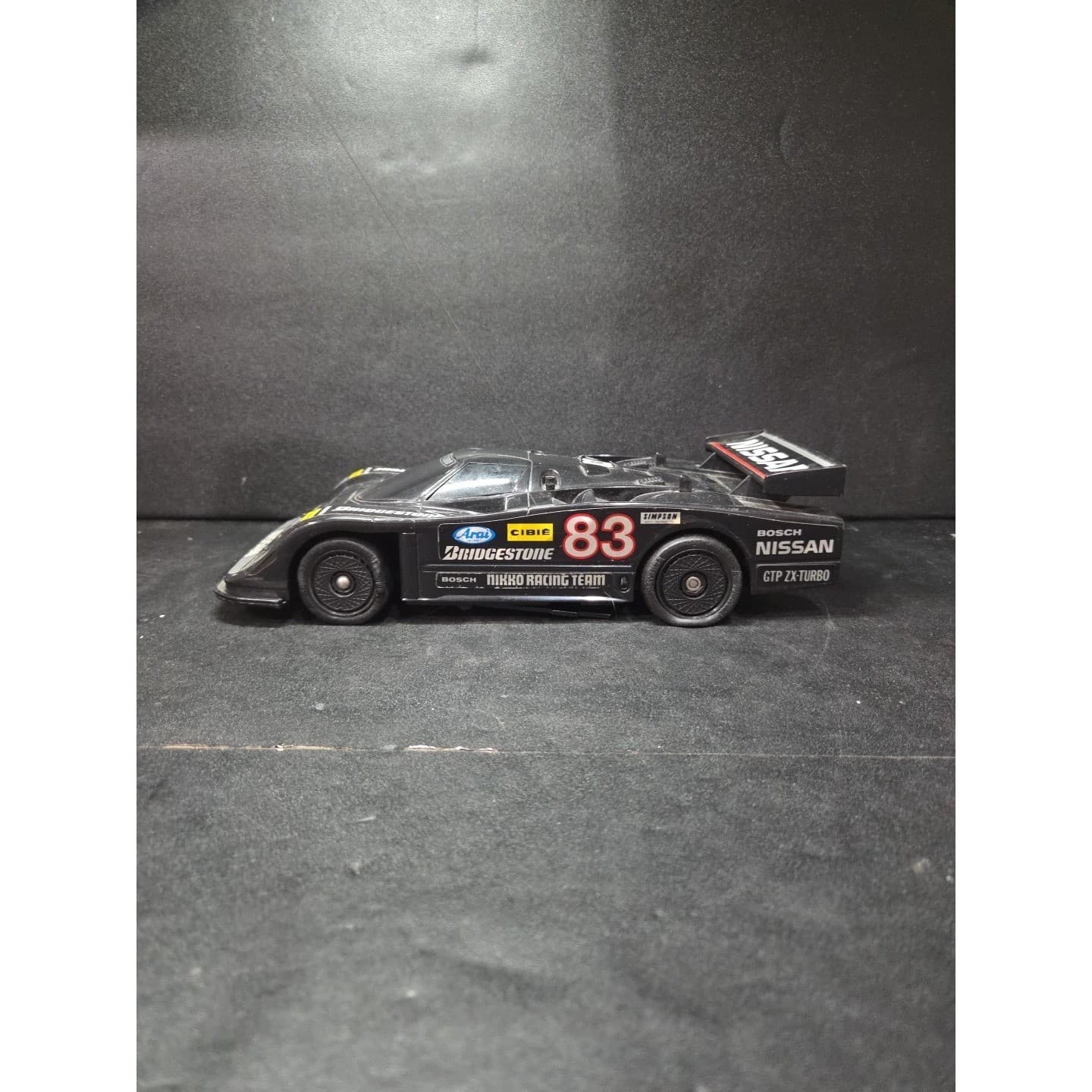 Nikko Nissan GTP ZX-Turbo #83 RC Racing Car Black 1/20 Scale Toy, Untested