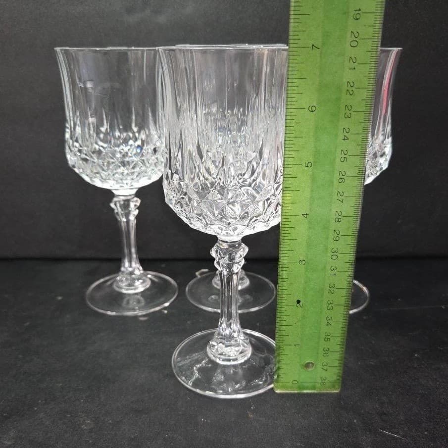 Cristal D'Arques Longchamp Water Goblets, Set of 4, Vintage Wine Glasses - Thumbnail 9