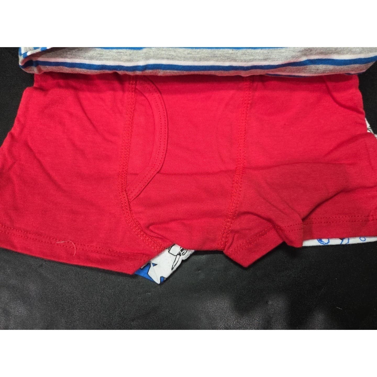 Only Boys 5 Pack Boxer Briefs Shark Prints Stripes Blue Red Black XS 4/5 NEW - Thumbnail 5