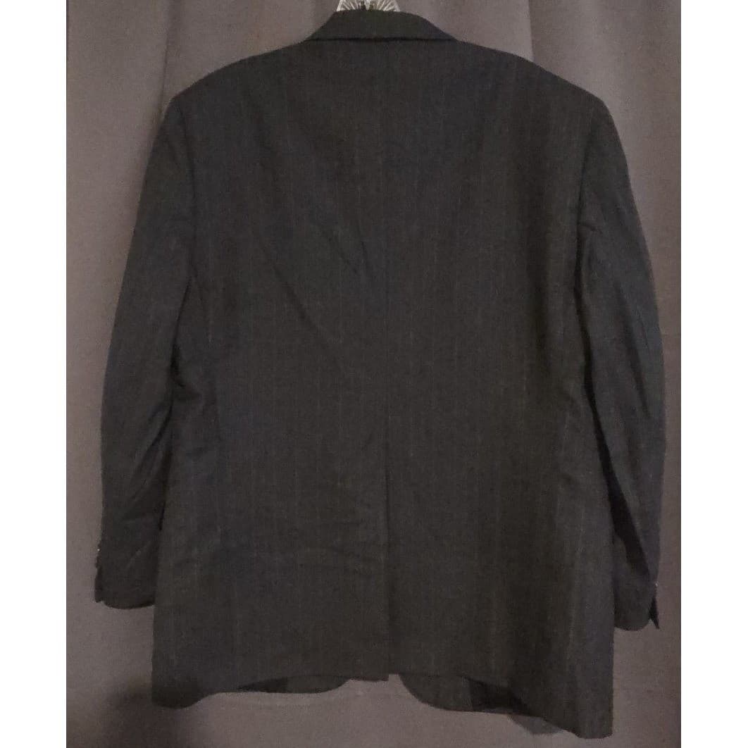 Kingsridge Imperial Pinstripe Blazer, Charcoal Grey Suit Jacket USA, Men's 44R - Thumbnail 4