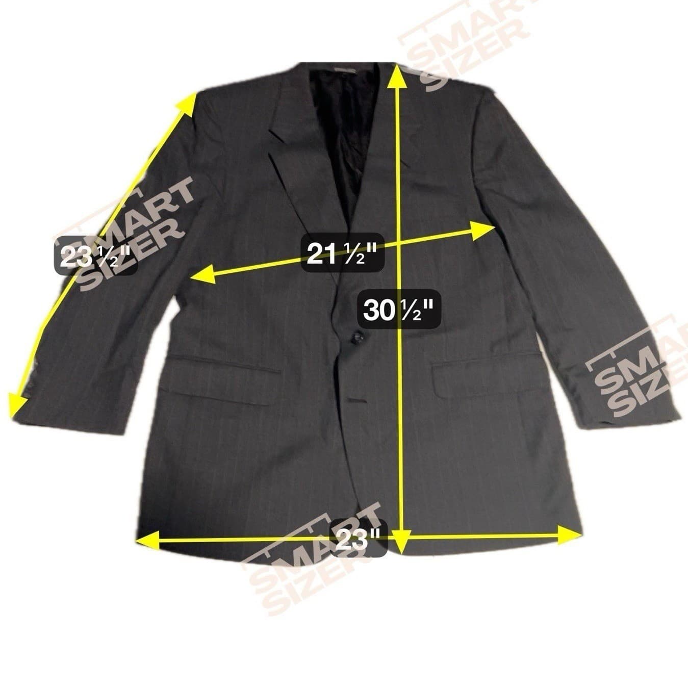 Kingsridge Imperial Pinstripe Blazer, Charcoal Grey Suit Jacket USA, Men's 44R - Thumbnail 2