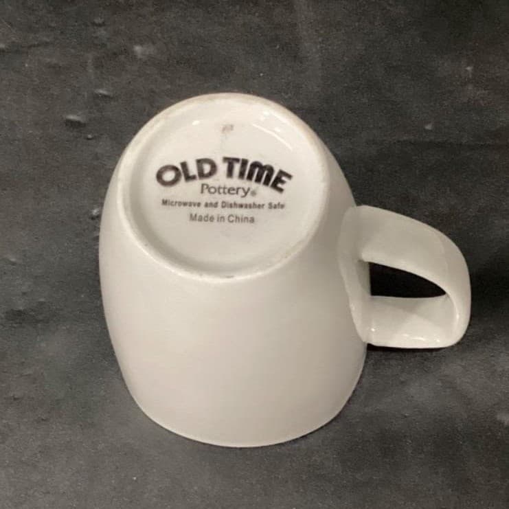 Old Time Pottery White Coffee Cups, Set of 2, 14oz Minimalist Mugs, Drinkware - Thumbnail 7
