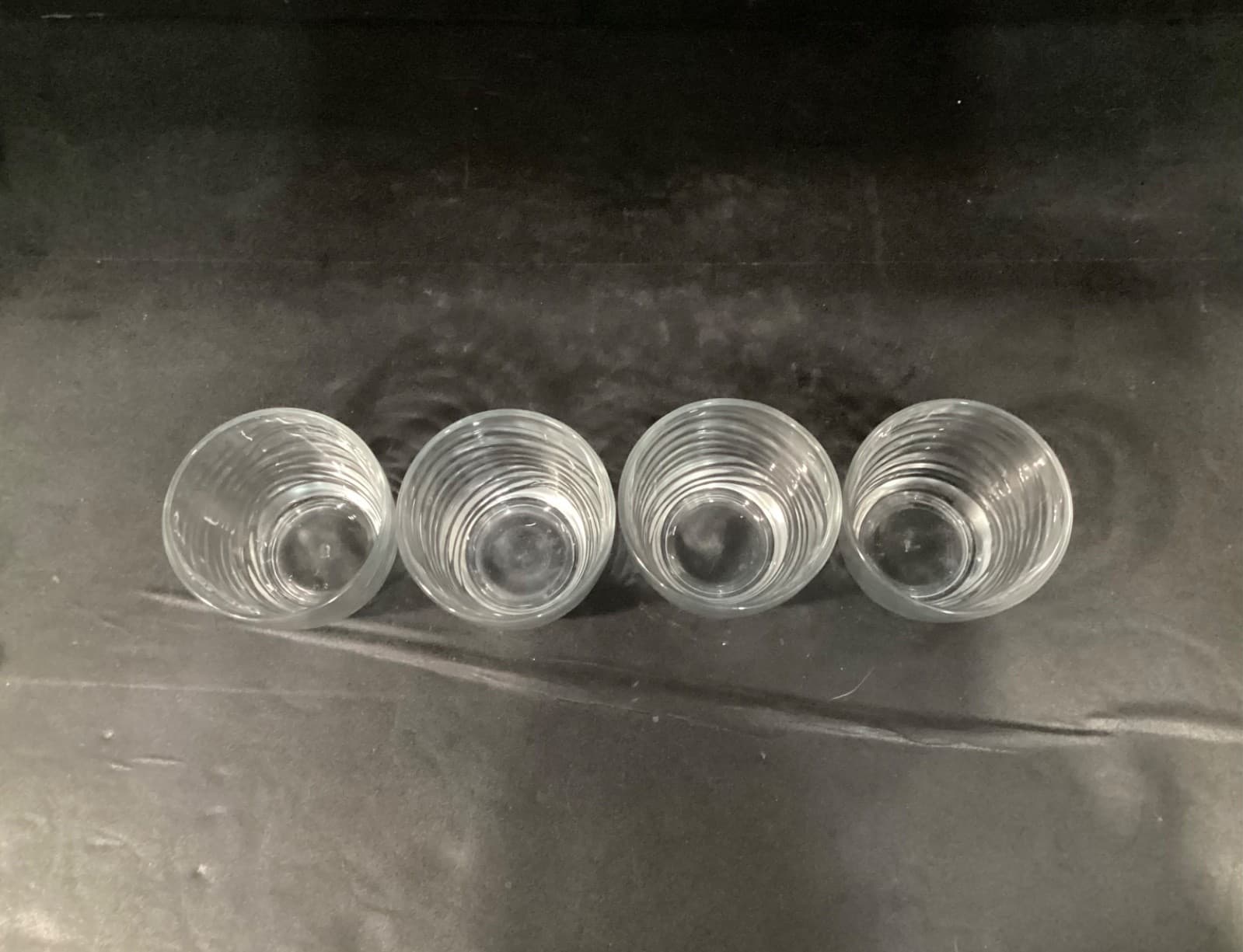 Set of 4 Libbey Orbita Wave 10 Oz Glass Tumblers 3.25” - Thumbnail 3