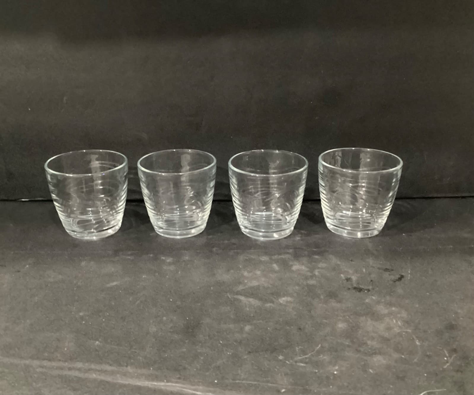 Set of 4 Libbey Orbita Wave 10 Oz Glass Tumblers 3.25” - Thumbnail 8
