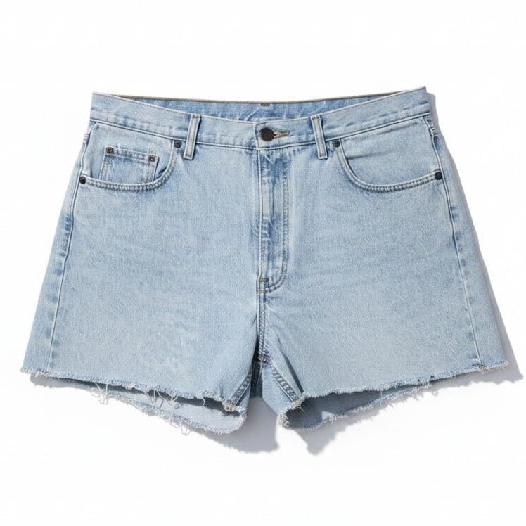 Arizona Jean Co Light Wash High Waisted Frayed Denim Cutoff Shorts, Women's 16