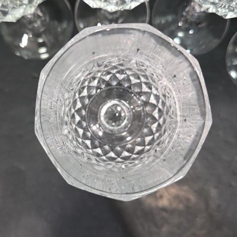 Cristal d'Arques Durand Longchamp Wine Glasses, Set of 6, Vintage Stemware - Thumbnail 7