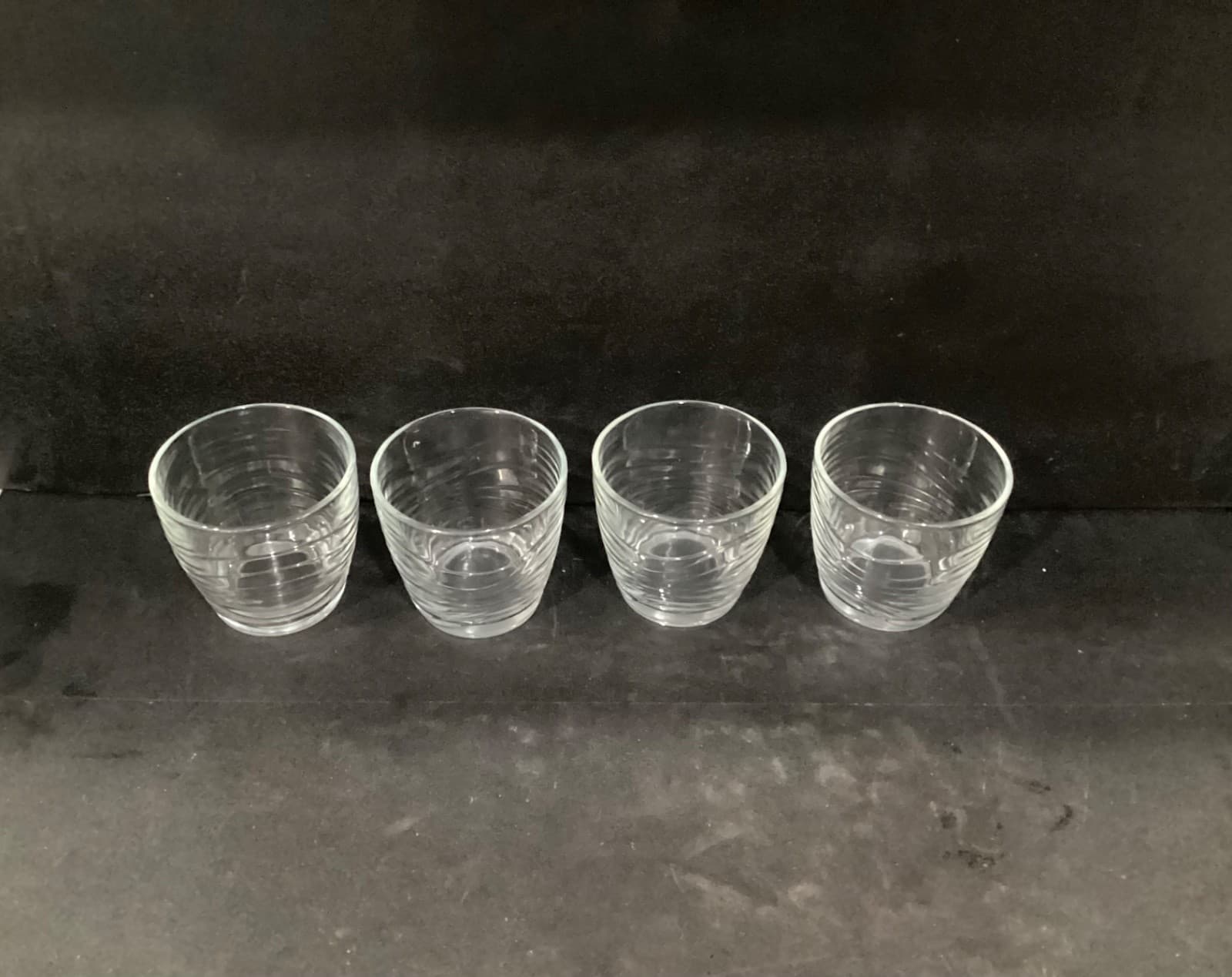 Set of 4 Libbey Orbita Wave 10 Oz Glass Tumblers 3.25” - Thumbnail 2
