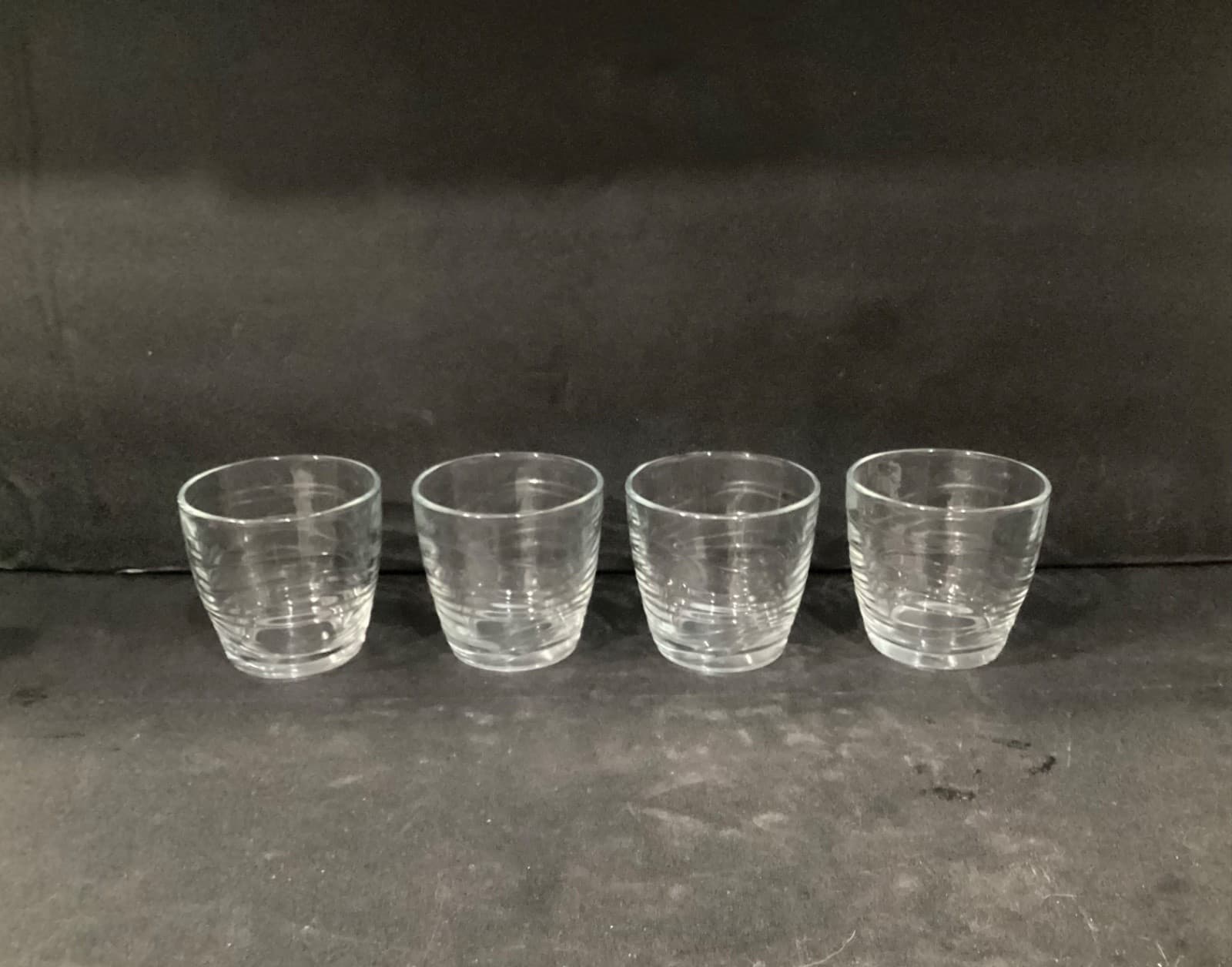 Set of 4 Libbey Orbita Wave 10 Oz Glass Tumblers 3.25” - Thumbnail 9