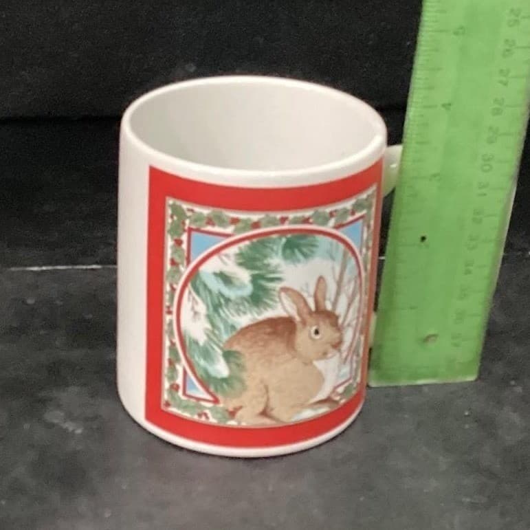 National Wildlife Federation Coffee Cups, Set of 4, Vintage Rabbit Design Mugs - Thumbnail 9