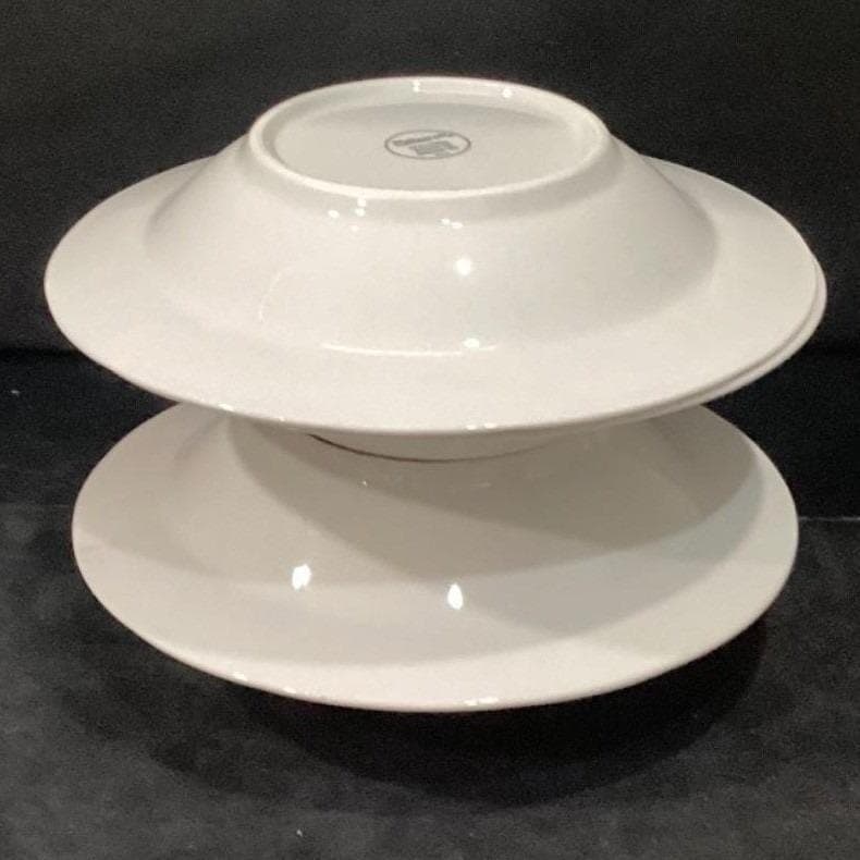 Pfaltzgraff White Scalloped Pasta Bowls, Set of 4, Vtg Henry Ford Museum Design - Thumbnail 9