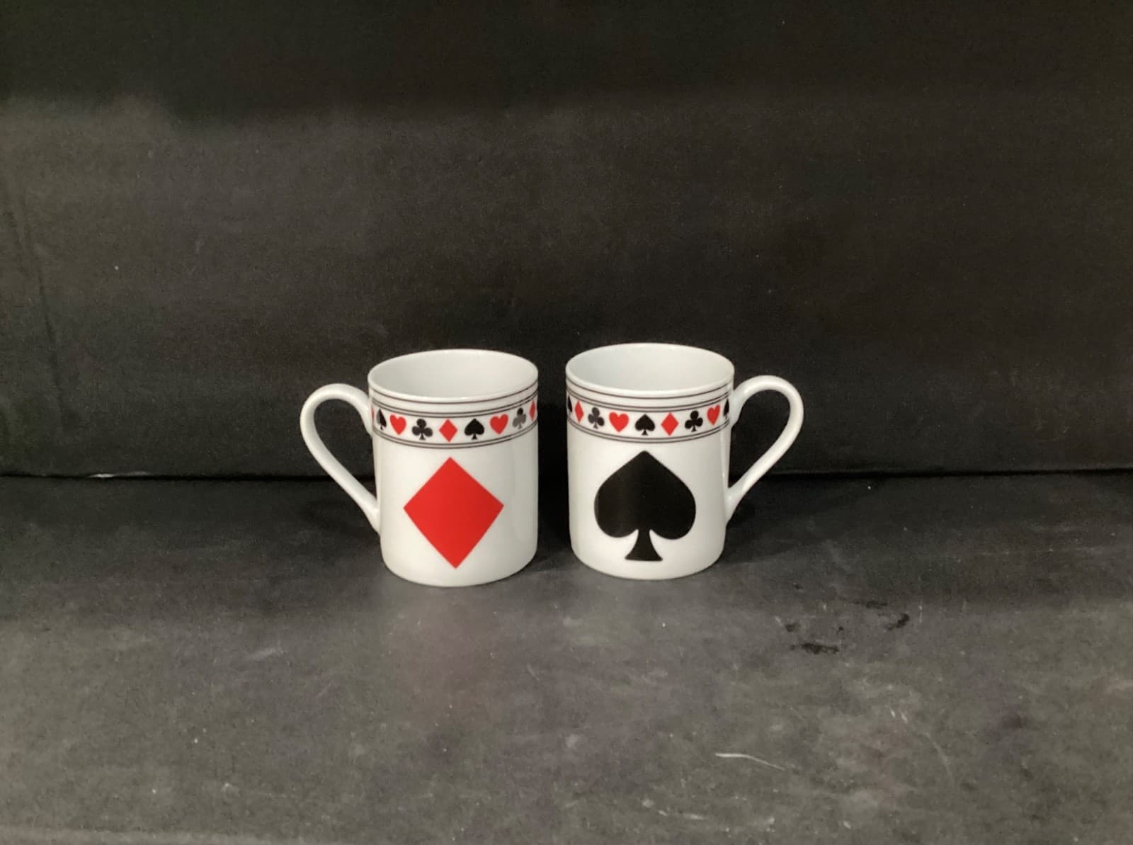 Godinger & Co. Playing Card Suits Coffee Mug Set Of 2 12 oz Diamond Spade - Thumbnail 3
