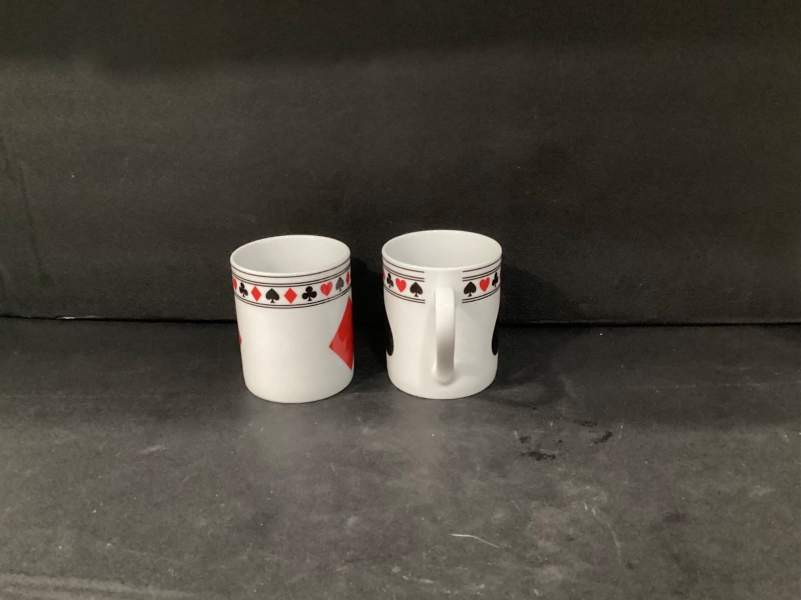 Godinger & Co. Playing Card Suits Coffee Mug Set Of 2 12 oz Diamond Spade - Thumbnail 2
