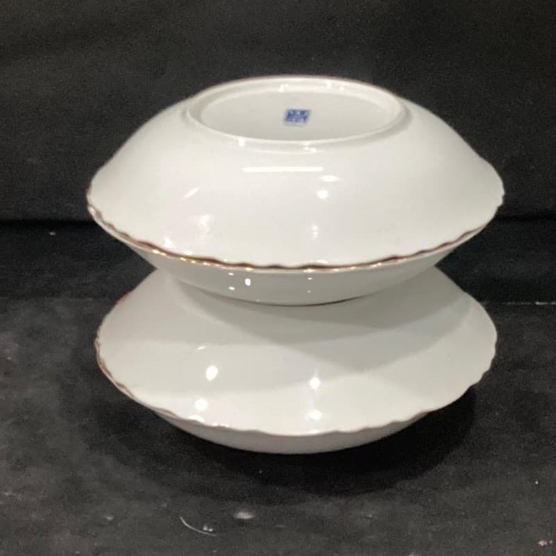Arita Imari Peacock Coupe Bowls, Set of 4, Vintage Asian Themed Dinnerware - Thumbnail 9