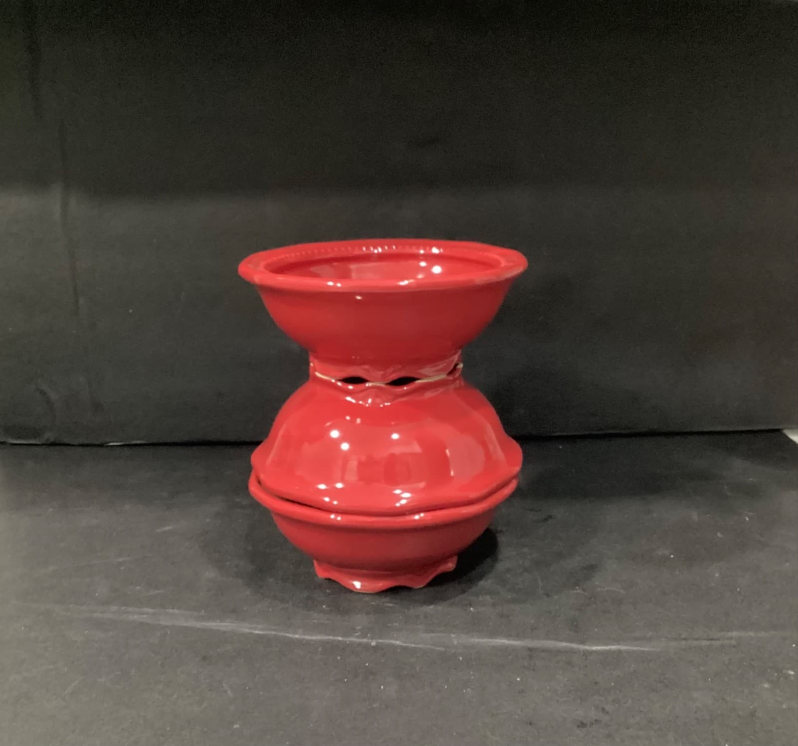 Lot Of 3 Princess House Pavilion Red Berry Cereal Soup Bowls 6.5” - Thumbnail 8
