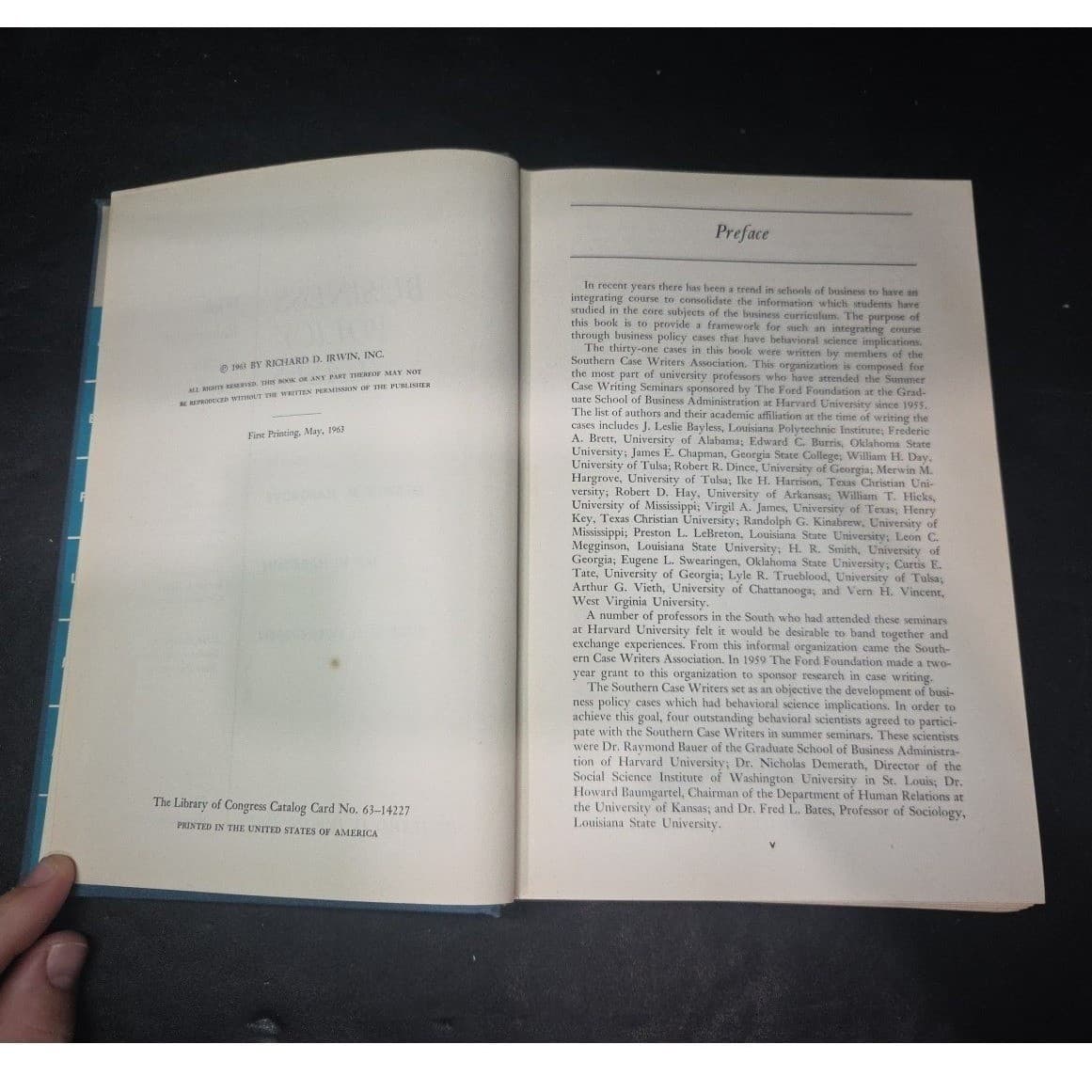 Business Policy Cases With Behavioral Science Implications, Hardcover 1963 - Thumbnail 6