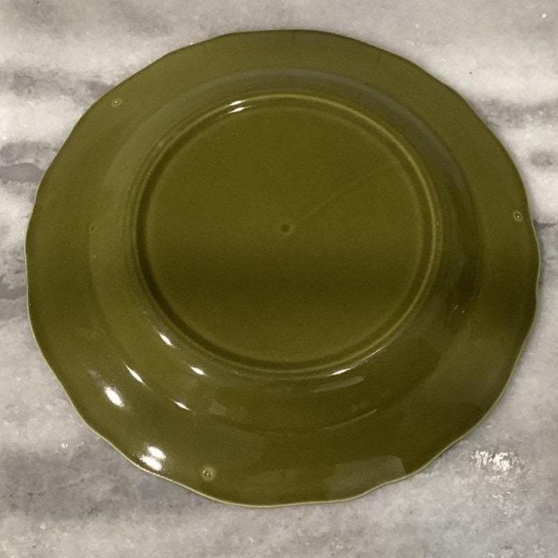 Canonsburg Regency Green Ironstone Dinner Plates, Set of 4, Vintage USA Pottery - Thumbnail 3