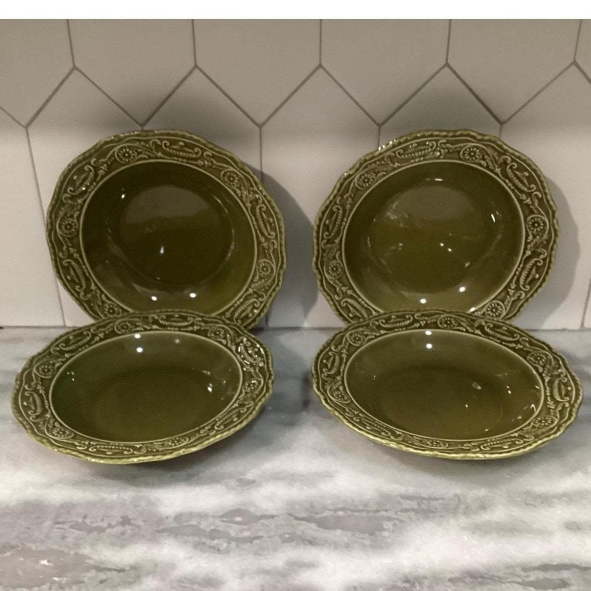 Canonsburg Regency Ironstone Cereal Bowls, Set of 4, Vintage Pottery Dinnerware - Thumbnail 7
