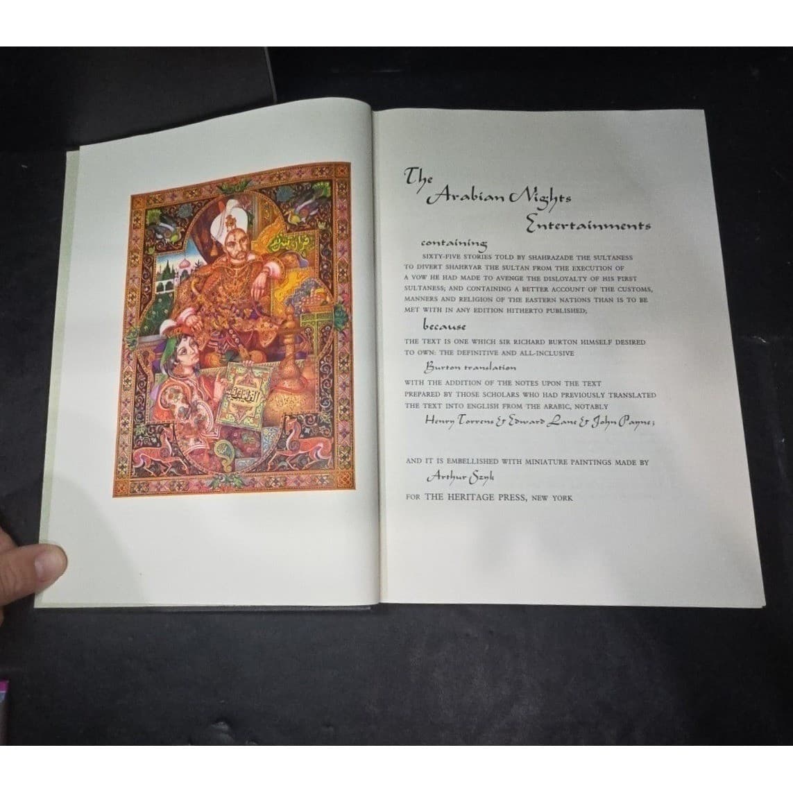Arabian Nights Entertainments Heritage Press Arthur Szyk 2 Vol Set Burton Trans - Thumbnail 4