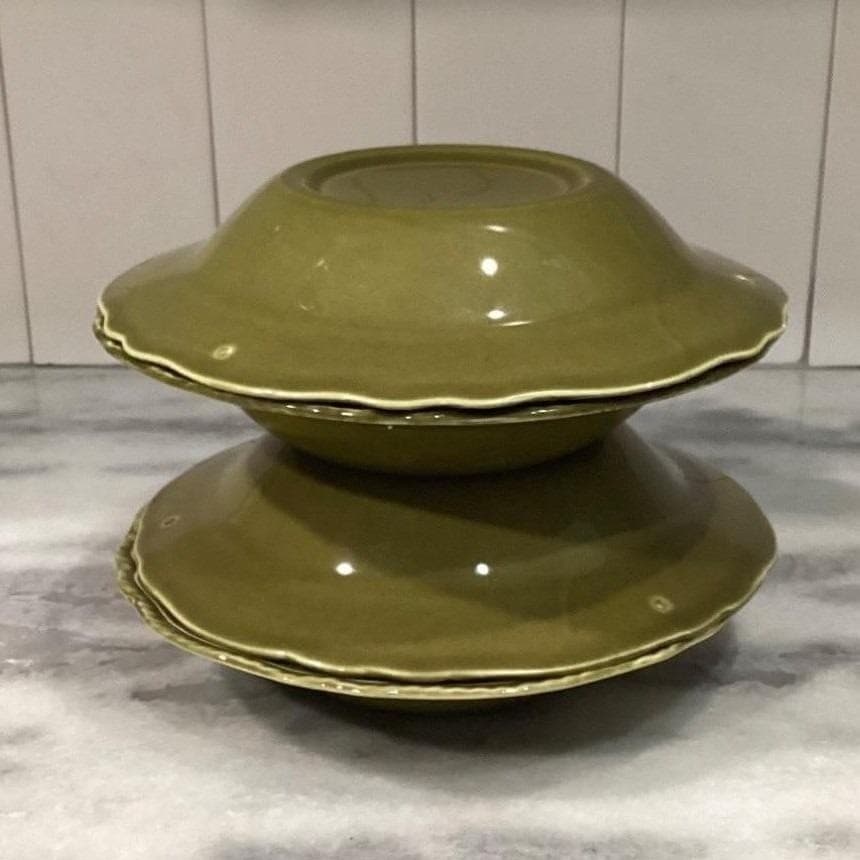 Canonsburg Regency Ironstone Cereal Bowls, Set of 4, Vintage Pottery Dinnerware - Thumbnail 10