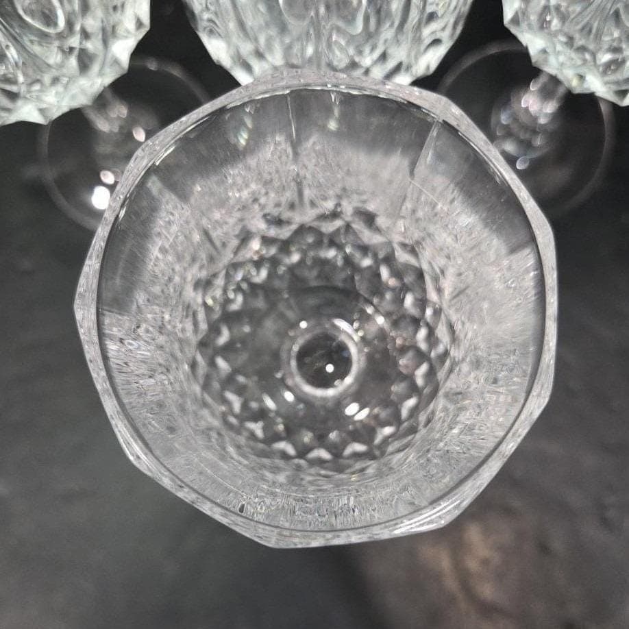 Cristal d'Arques Durand Longchamp Wine Glasses, Set of 4, Vtg Crystal Stemware - Thumbnail 5