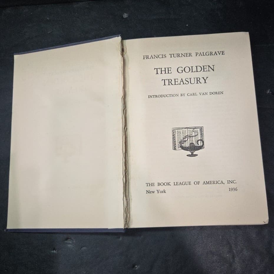 The Golden Treasury Francis Turner Palgrave Book League of America Poetry 1936 - Thumbnail 4