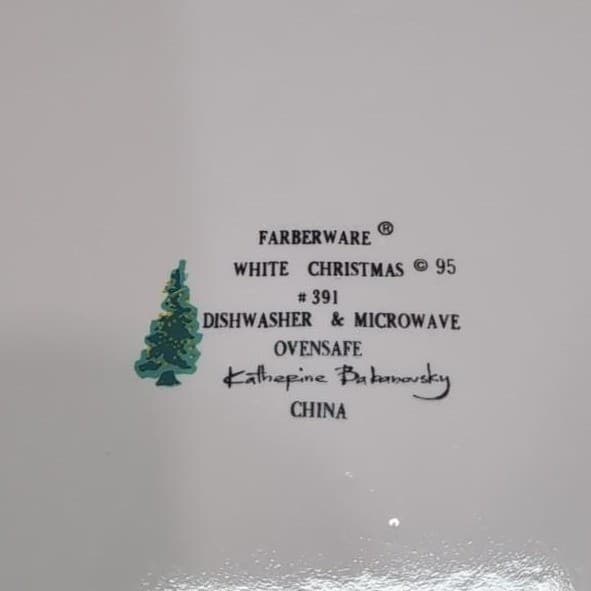 Farberware White Christmas Serving Platter, Katherine Babanovsky, Replacement - Thumbnail 4