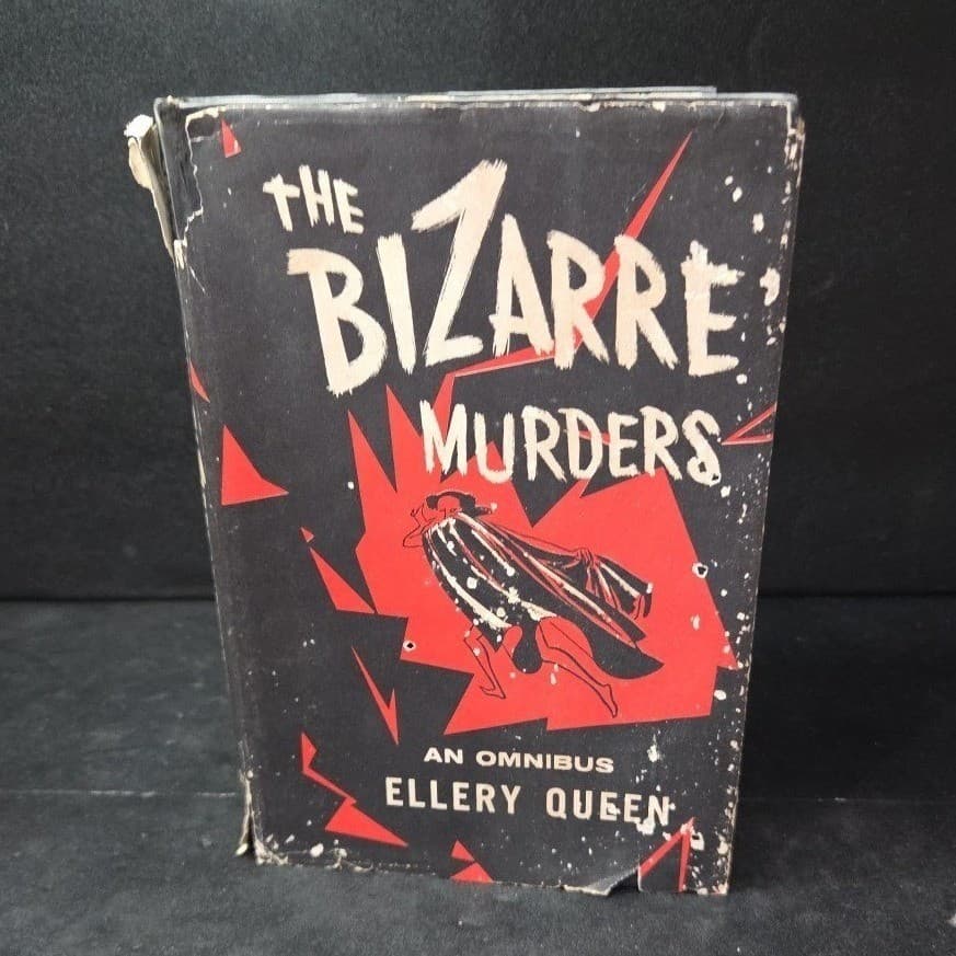 The Bizarre Murders Ellery Queen Omnibus Hardcover Book Club Edition Vintage - Thumbnail 2