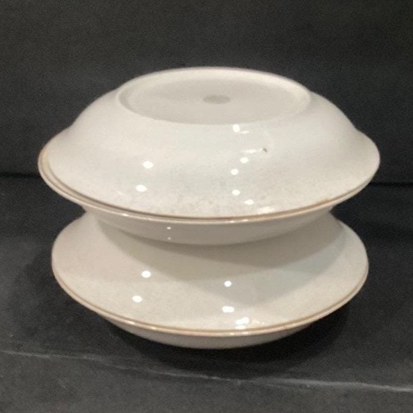 Canonsburg Violets Cereal Bowls, Set of 2, Purple Flowers, Vintage USA Pottery - Thumbnail 11