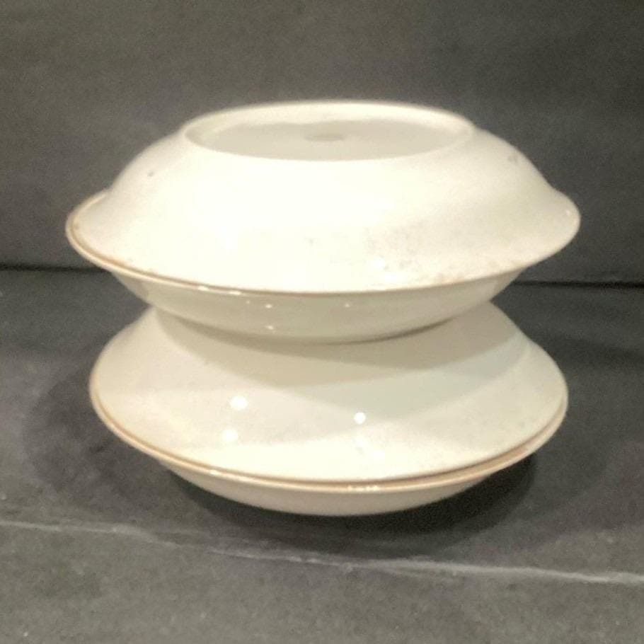 Canonsburg Violets Cereal Bowls, Set of 2, Purple Flowers, Vintage USA Pottery - Thumbnail 12