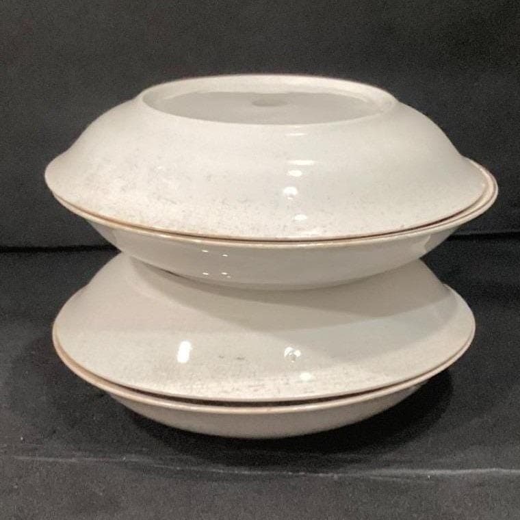 Canonsburg Violets Cereal Bowls, Set of 2, Purple Flowers, Vintage USA Pottery - Thumbnail 10