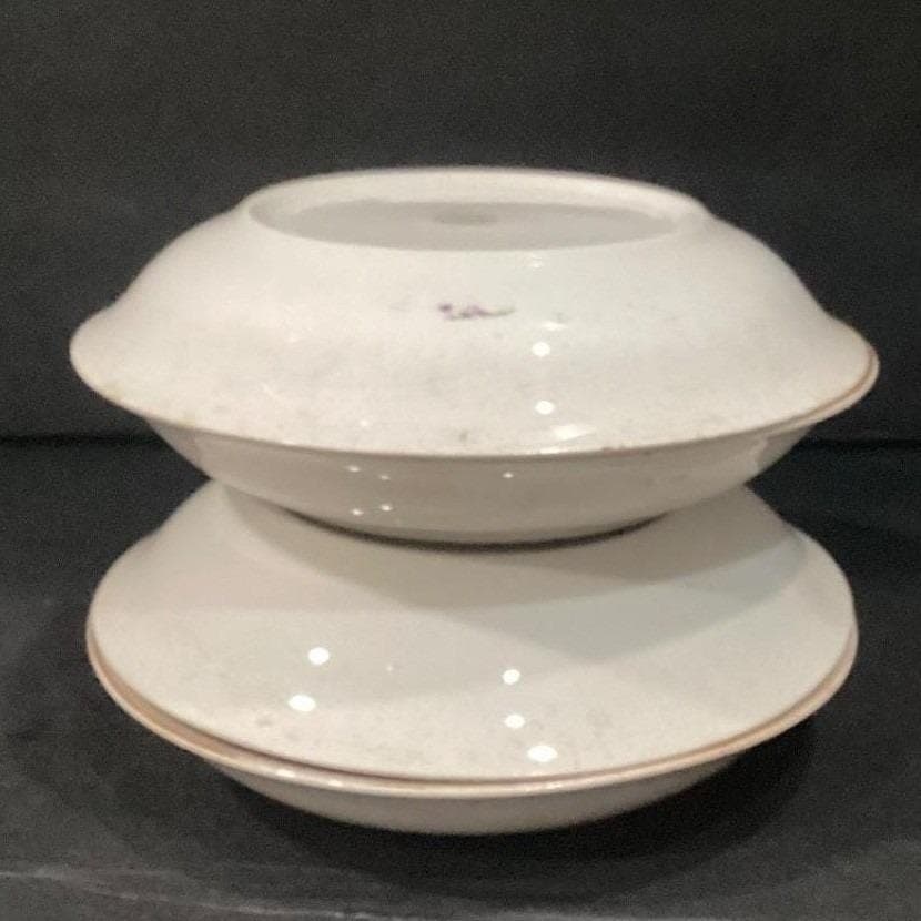 Canonsburg Violets Cereal Bowls, Set of 2, Purple Flowers, Vintage USA Pottery - Thumbnail 13