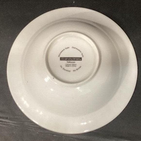 CorningWare French White Cereal Bowls, Set of 2, Vintage Ribbed Rim Dinnerware - Thumbnail 5