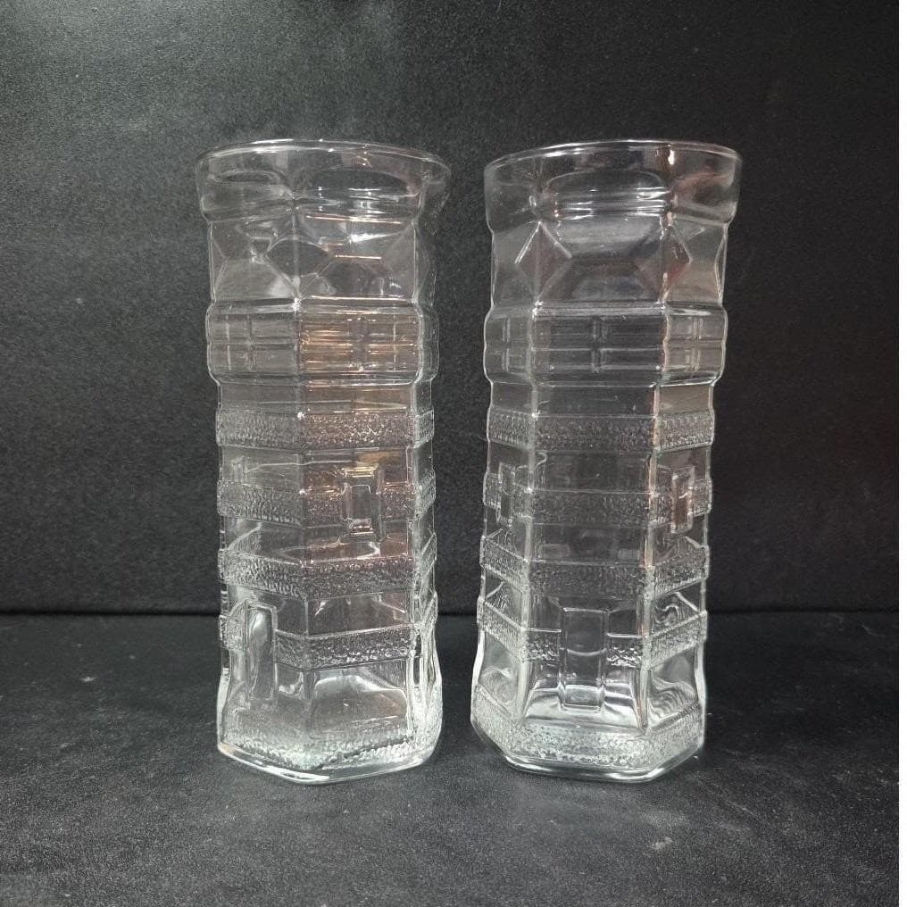 Red Lobster Lighthouse Design Tumblers, Set of 2, Vintage Libbey Glass Cups - Thumbnail 9