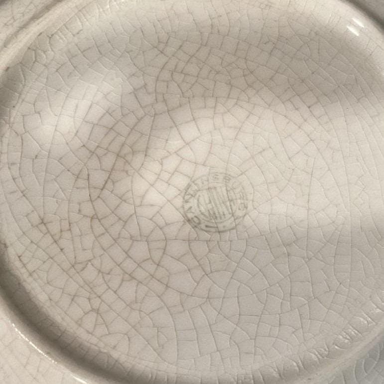 Canonsburg Violets Cereal Bowls, Set of 2, Purple Flowers, Vintage USA Pottery - Thumbnail 4