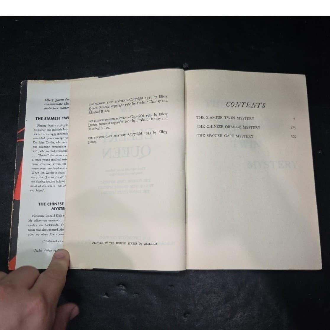 The Bizarre Murders Ellery Queen Omnibus Hardcover Book Club Edition Vintage - Thumbnail 5