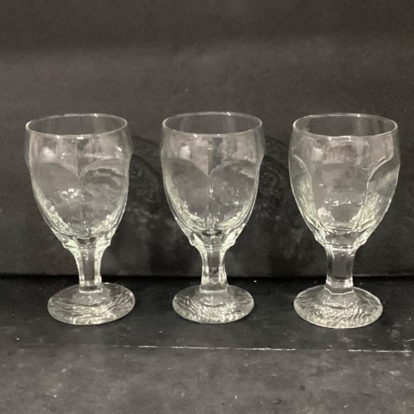 Libbey Chivalry Water Goblets, Set of 3, Vintage Textured Stemware, Drinkware - Thumbnail 10