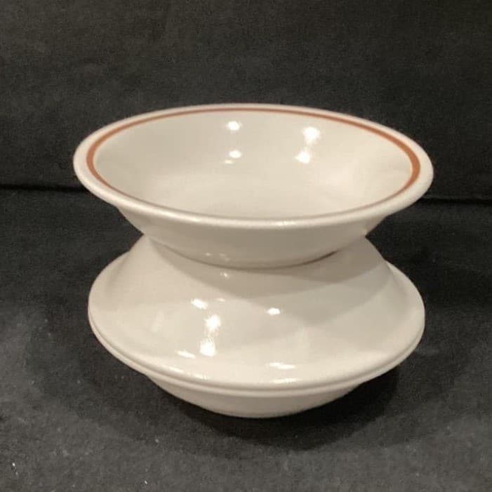 Camelot Japan Stoneware Berry Bowls, Set of 3, Vintage Brown Band Dinnerware - Thumbnail 11